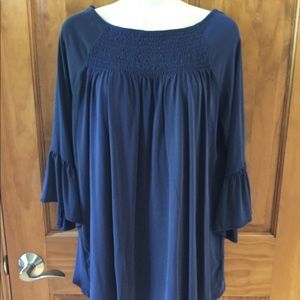 Maternity dress shirt.